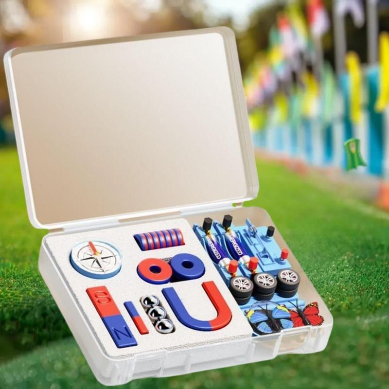 Science Project Kit - Набор для образовательных экспериментов: магниты-кольца, магниты-подковы,