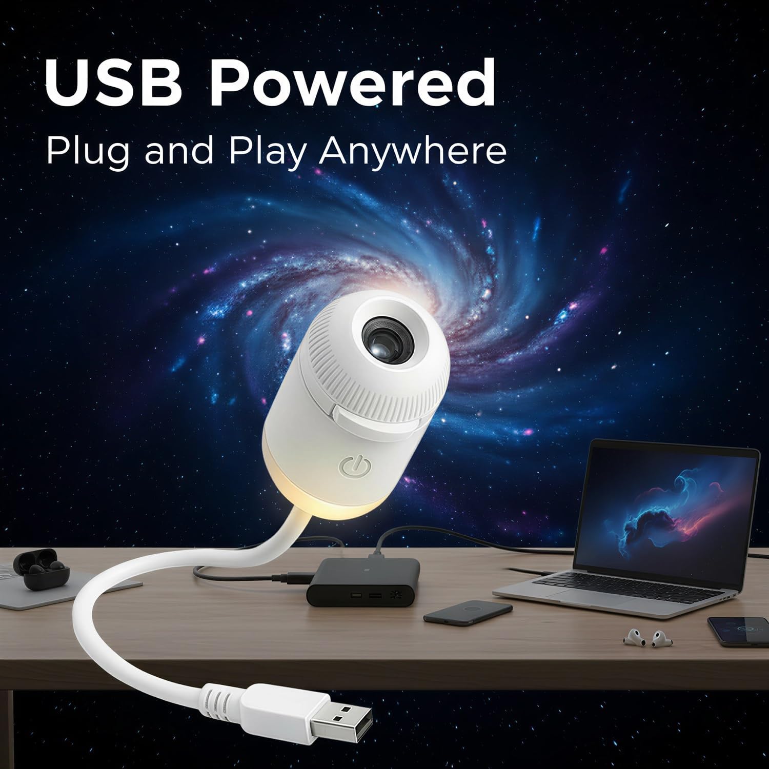 Planetarium Projector Home - Проектор-ночник Galaxy, USB LED-проектор звездного неба,