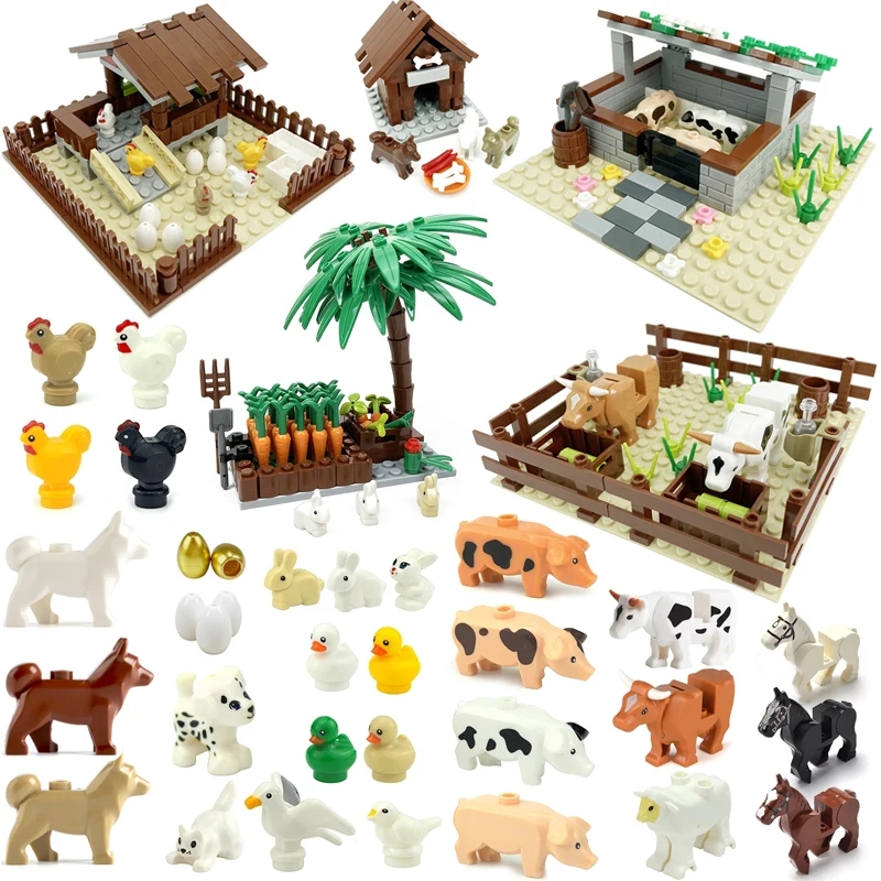 Science Olympiad - Фермерские строительные блоки MOC, детали животных,